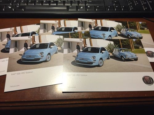 Lot of 5   2014 fiat 500 1957 edition 5x7 dealership brochure card chrysler corp