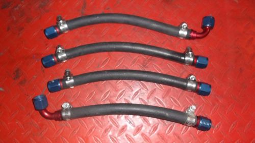 Sprint car race car rubber hoses with an 8 fittings