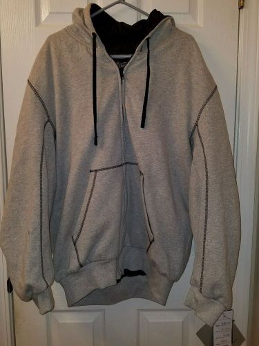 Nwt mens heather grey armored hoodie motorcycle jacket