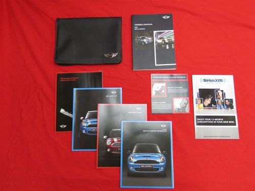 12 2012 mini clubman owners manual with leather case - like new