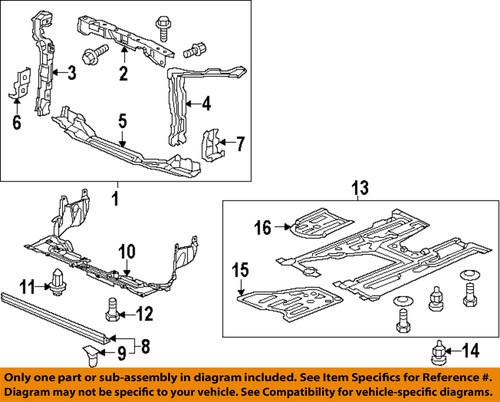 Honda oem 74144tr0a01 radiator support-lower seal