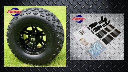 Yamaha g2/g9 electric/gas golf cart 4&#034; lift kit + 10&#034; wheels and 20&#034; at tires