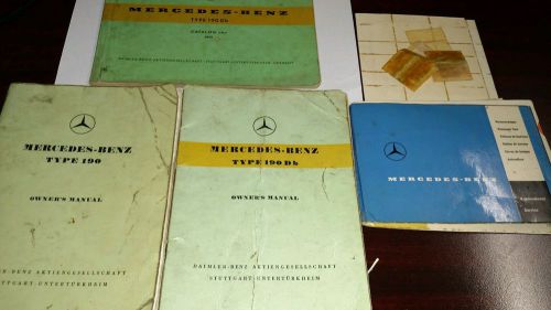 Lot vintage mercedes benz 190 d 1960s owner&#039;s manual service books parts catalog