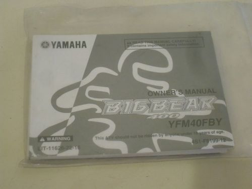 2008 yamaha big bear yfm40fby  owners manual