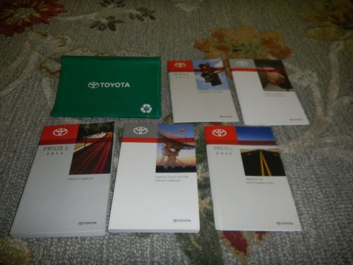 2013 toyota prius c owners manual set + free shipping