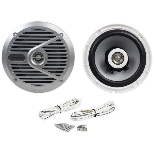 New alpine sps-m601 pair 6.5&#034; 2-way marine/boat coaxial speakers