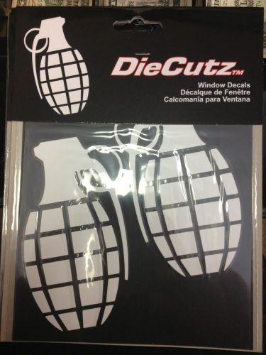 Chroma auto art die cutz - grenade - vinyl window decal stickers new