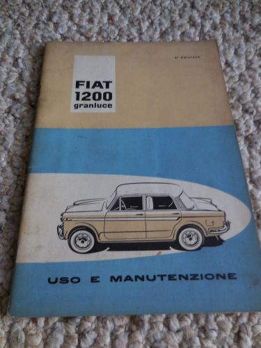Driver&#039;s manual fiat 1200 granluce-1960 6&#034;editions
