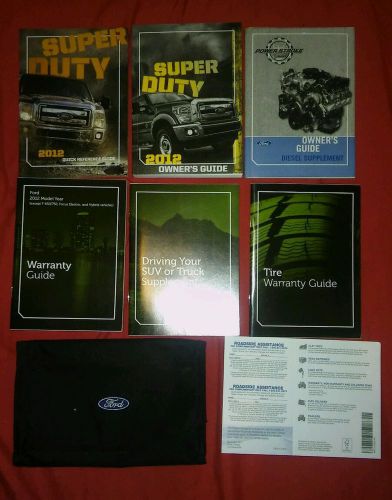 Lot of 6 ford f-150 &amp; f-250 super duty complete owners manual sets with case ++