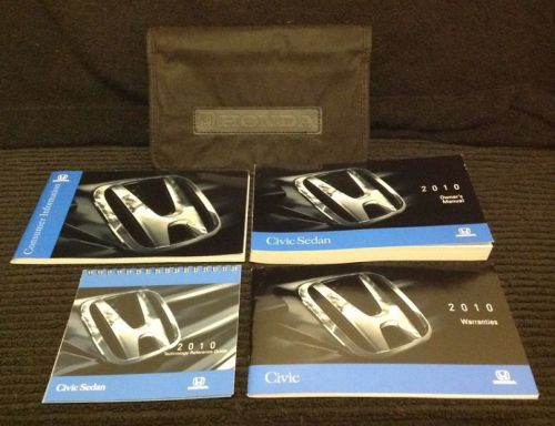 2010 honda civic sedan owners manual with case