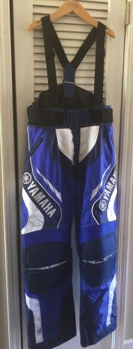 Women&#039;s yamaha team race pant bibs blue black white vguc sz. xl