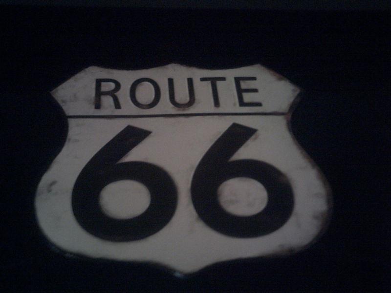 Route 66 highway metal embossed sign,ford,chevy,garage,man cave.super cool