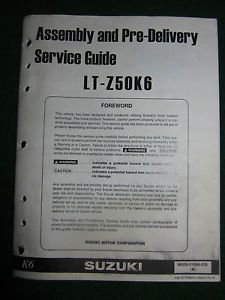 2006 suzuki lt-z50k6 atv assembly set-up pre-delivery oem guide manual