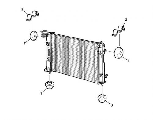 2004-2006 pontiac gto radiator rubber side upper mount insulator gm