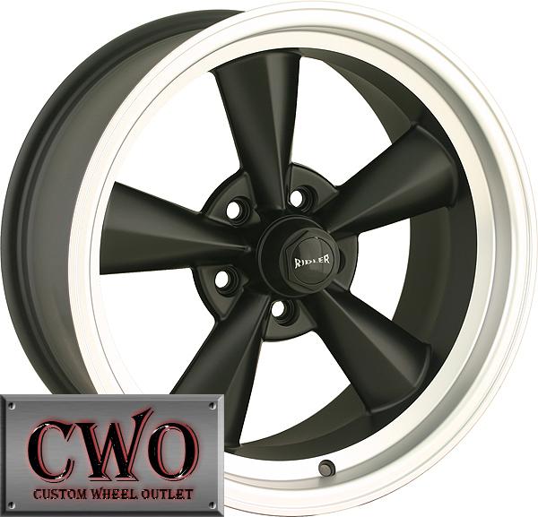 17 black ridler style 675 rims 5x4.75" 5 lug gto trans am camro el camino cwo