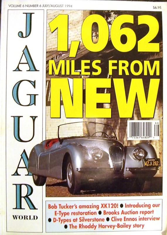 Jaguar world vol. 6 no.6 july/august 1994 xk120 e-type restoration mk v restore