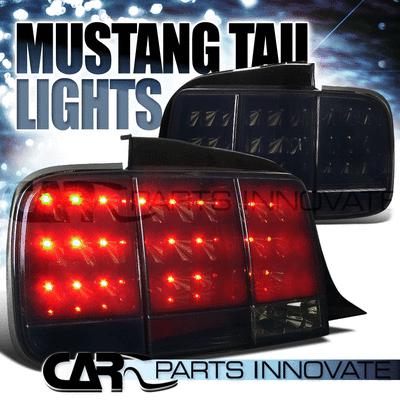 05-09 ford mustang glossy black sequential led tail lights signal lamp