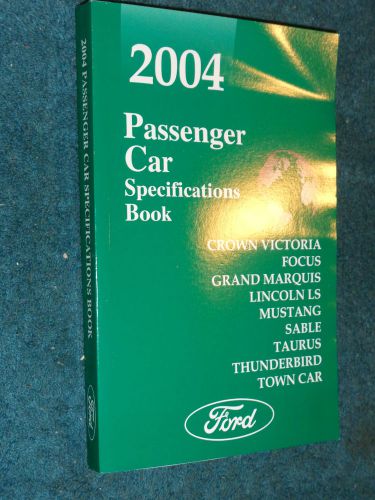 2004 ford / lincoln / mercury / service specifications orig. book / mustang+