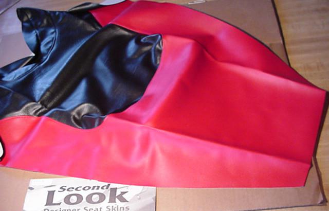 2002 honda vfr 800 full-length seat cover skin red/black second look