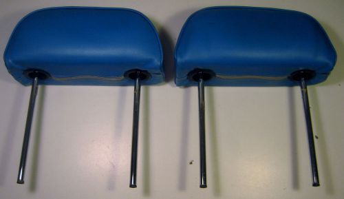 Vintage volvo 140 164 seat headrest set bright blue 142 144 145 nice! original