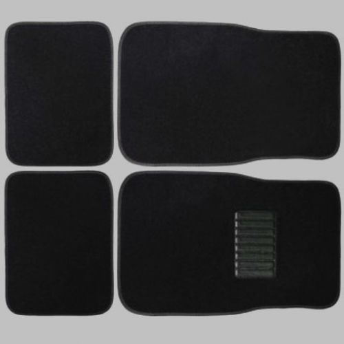 Auto floor mats for car carpet 4/pc black 17&#034; x 25&#034;  12/sets per case