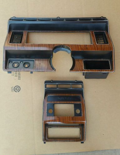 1980 1985 ford f150 f250 xlt woodgrain instrument dash bezel radio bezel nice!