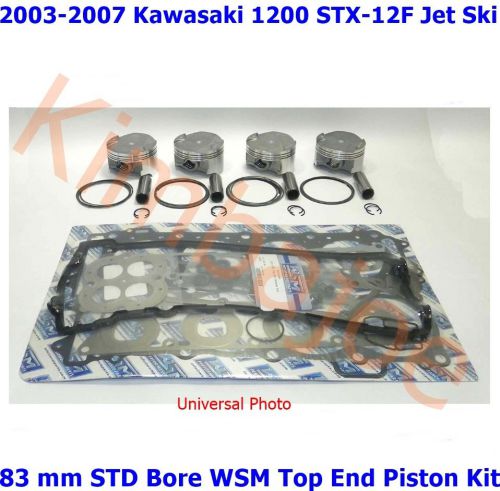 Kawasaki 1200 stx-12f jet ski 83 mm std bore wsm top end piston kit