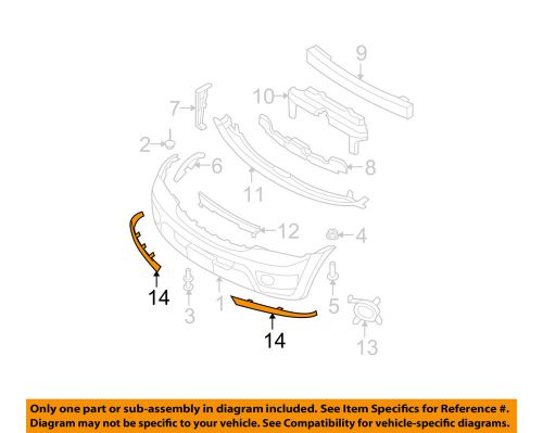 Kia oem 07-09 sorento front bumper-spoiler lip air deflector right 865823e500