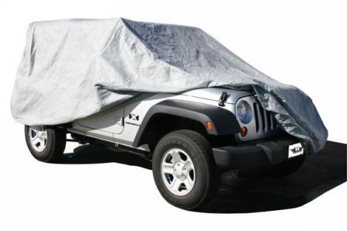 Rampage full car cover &#034;1203&#034; grey 4 layer for 2 door jk jeep wrangler