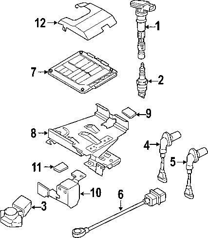 Volkswagen\audi 07k906433b genuine oem crnkshft sensor