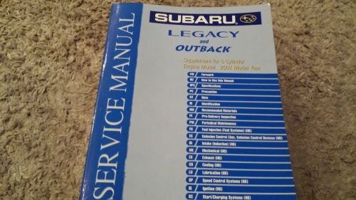 2001 subaru legacy and outback repair shop manual engine supplement