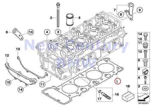 2 x bmw genuine engine cylinder head gasket asbestos-free 0.60mm e90 e90n e92 e9