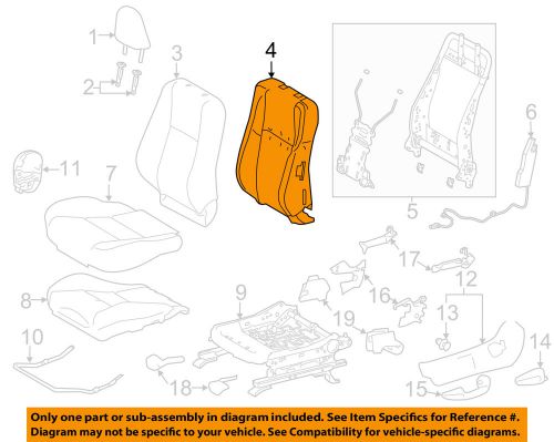 Toyota oem 14-16 corolla driver seat-seat back pad 7155202880