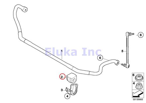 2 x bmw front stabilizer sway bar bushing - 26.5 mm front  e82 e88 e89 e90 e90n