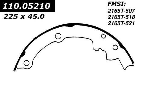 Centric 111.05210 brake pad or shoe, rear-new brake shoe-preferred