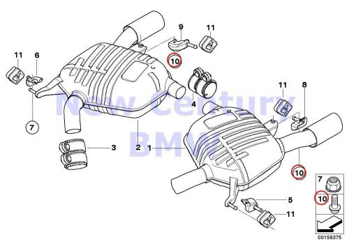 Bmw genuine exhaust system torx screw with collar m8x25 e89 e90 e90n e92 e92n e9