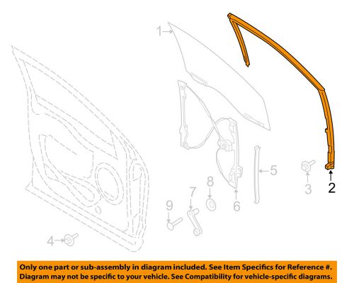 Ford oem 15-16 f-150 front door-run channel left fl3z1521597a