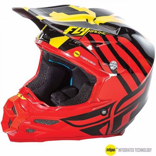 New fly racing f2 carbon mips zoom helmet red black and yellow