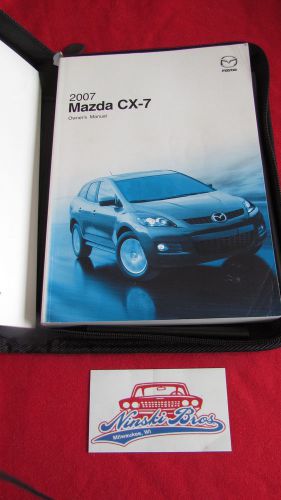 2007 mazda cx-7 owners manual w/ case 07
