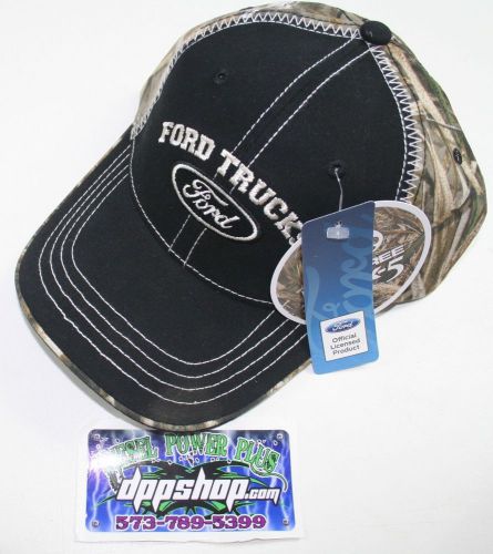 Ford trucks camo real tree max 5 hunting baseball cap hat black new adjustable