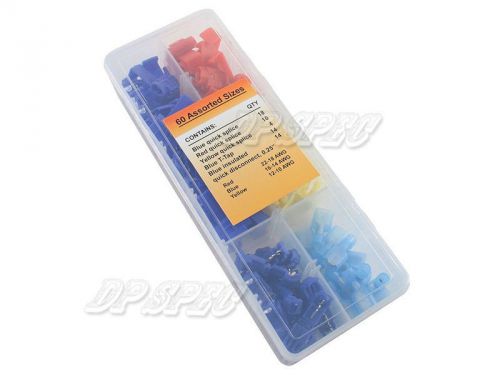 Pilot el-185 60pcs assorted quick splice kit vinyl insulate color code terminals