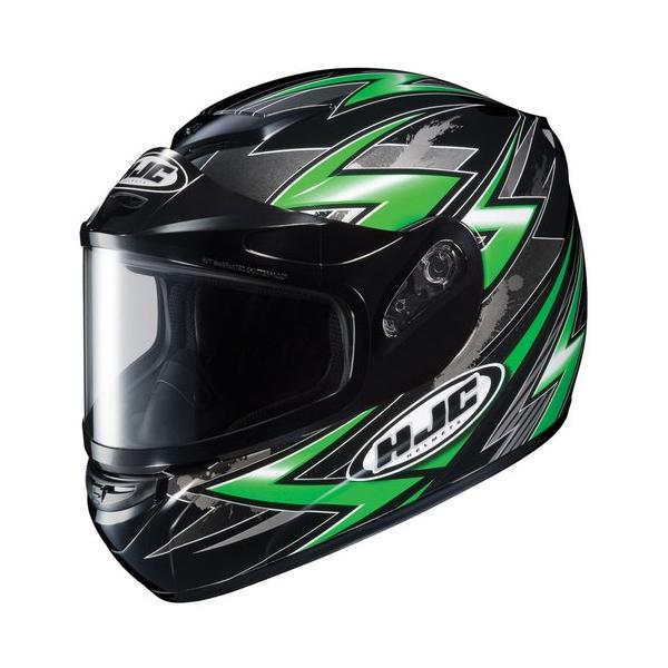 Hjc cs-r2 xs thunder green dual lens snowmobile snow csr2 helmet extra-small