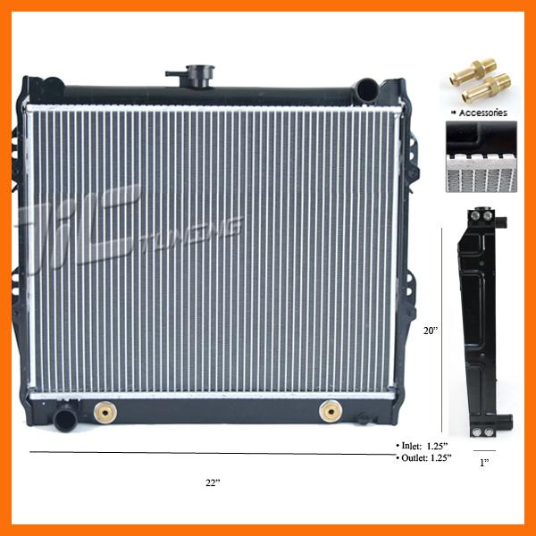 Brand new cooling radiator unit 84-95 toyota pickup 84-91 4runner 2.4l auto a/t