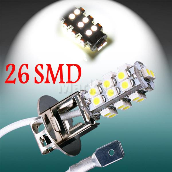 H3 26 smd pure white fog parking signal 26 led car light bulb lamp