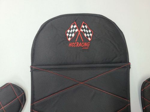 Go kart seat pads champ kart wing kart jr size small red rd/blk/stc racing kart