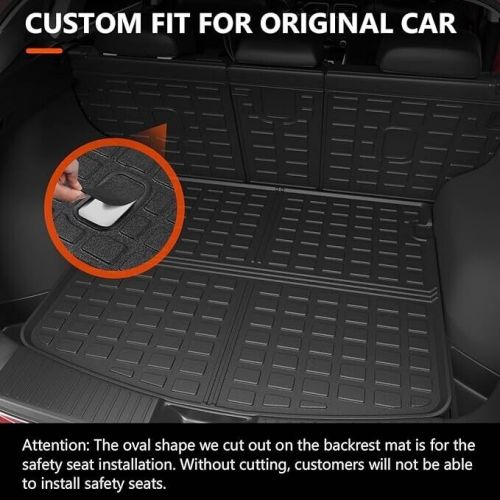 Powoq trunk mat compatible with 2023 2024 mazda cx-5 backrest mat tpe back seat