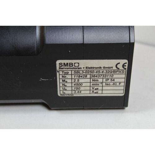 Smb sbl3-0250-45-4-320/bpxs (servo motor) - 6 months warranty