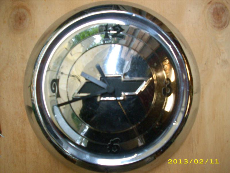 Man cave hub chevy hub cap clock!!!!!!!!!