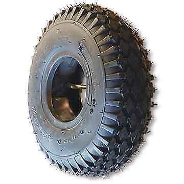 410 x 350 x 4 studded tire, 4 ply, 3.5&#034; wide, 10.5&#034; od 7032