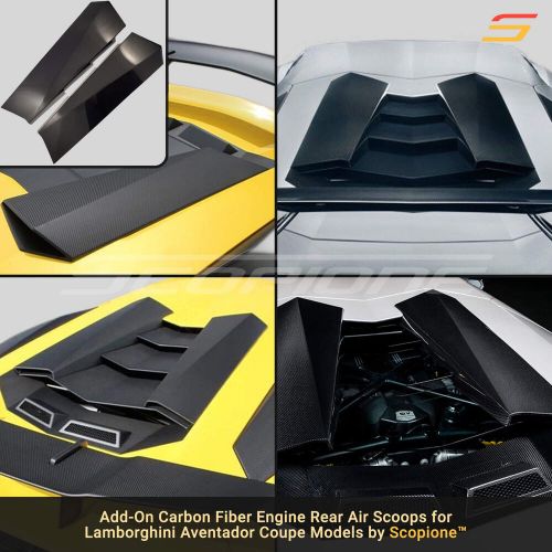 Scopione carbon fiber roof engine air intake vents for lamborghini aventador